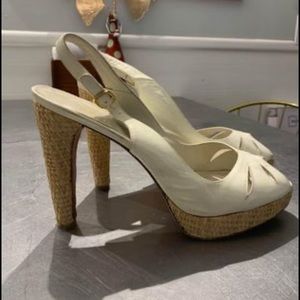 SsStuart Weitzman white patent leather 5in heels - size 12, Men’s size 10